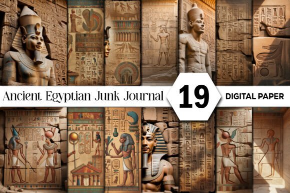 Ancient Egyptian Junk Journal Background: Timeless Design Assets