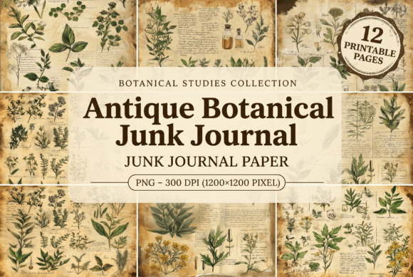 Antique Botanical Junk Journal: A Vintage Designer's Secret Weapon
