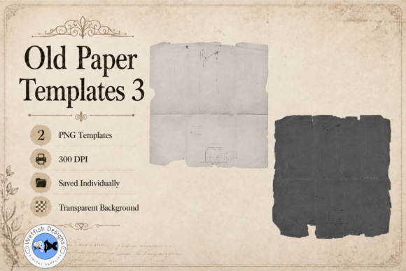 Authentic Aged Effects with Old Paper PNG Templates 3