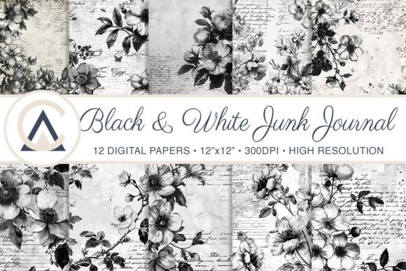 Black & White Flowers Junk Journal Paper: A Designer's Guide