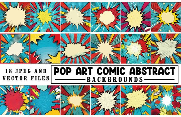 Dynamic Visuals: Using the Vintage Pop Art Comics Background Bundle