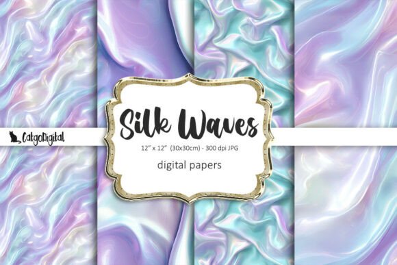 Elevate Your Creations with Silk Waves Iridescent Texture Papers