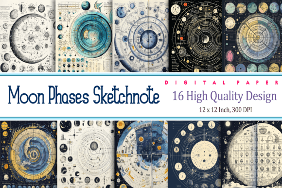 Moon Phases Sketchnote: A Guide to This Artistic Typeface