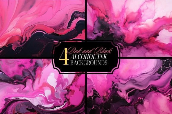Pink Black Alcohol Ink Background Bundle: A Designer's Guide