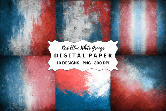 The Bold Energy of Red Blue White Grunge Background