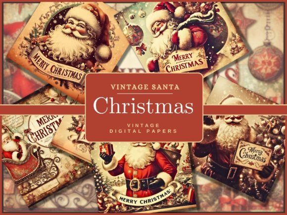 Timeless Holiday Charm: The 50+ Vintage Christmas Digital Paper Kit
