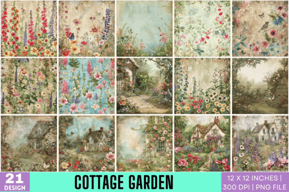 Unleash Creativity with the Cottage Garden Digital Paper Bundle