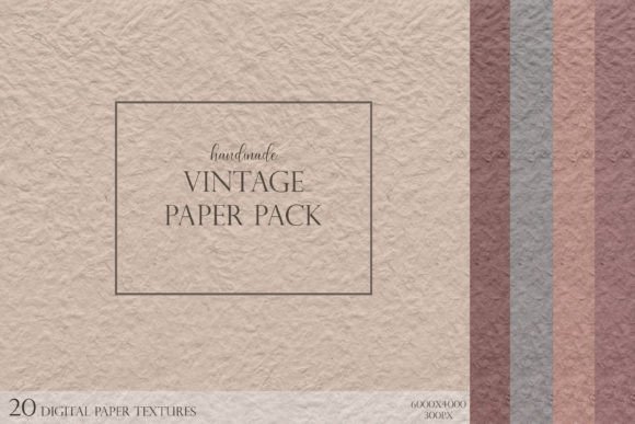 Vintage Digital Handmade Paper Set: Authentic Textures for Modern Design