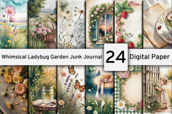 Whimsical Ladybug Garden Junk Journals: A Designer's Delight